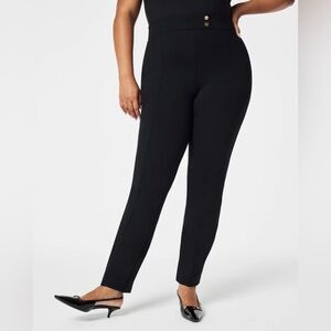 Spanx The Perfect Pant, Button Tapered Ankle Black Large NWT